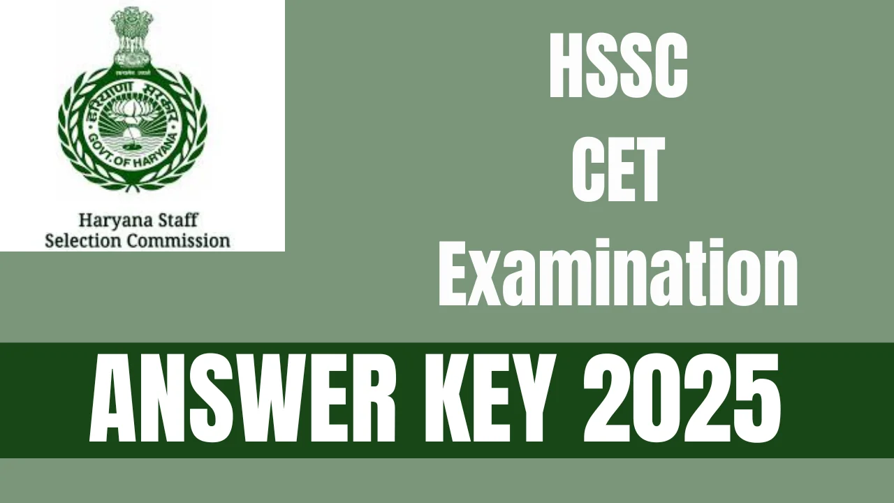 HSSC CET Answer Key 2025