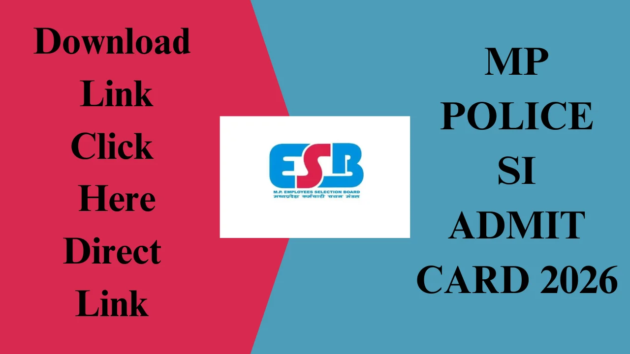 MP Police SI Admit Card 2026