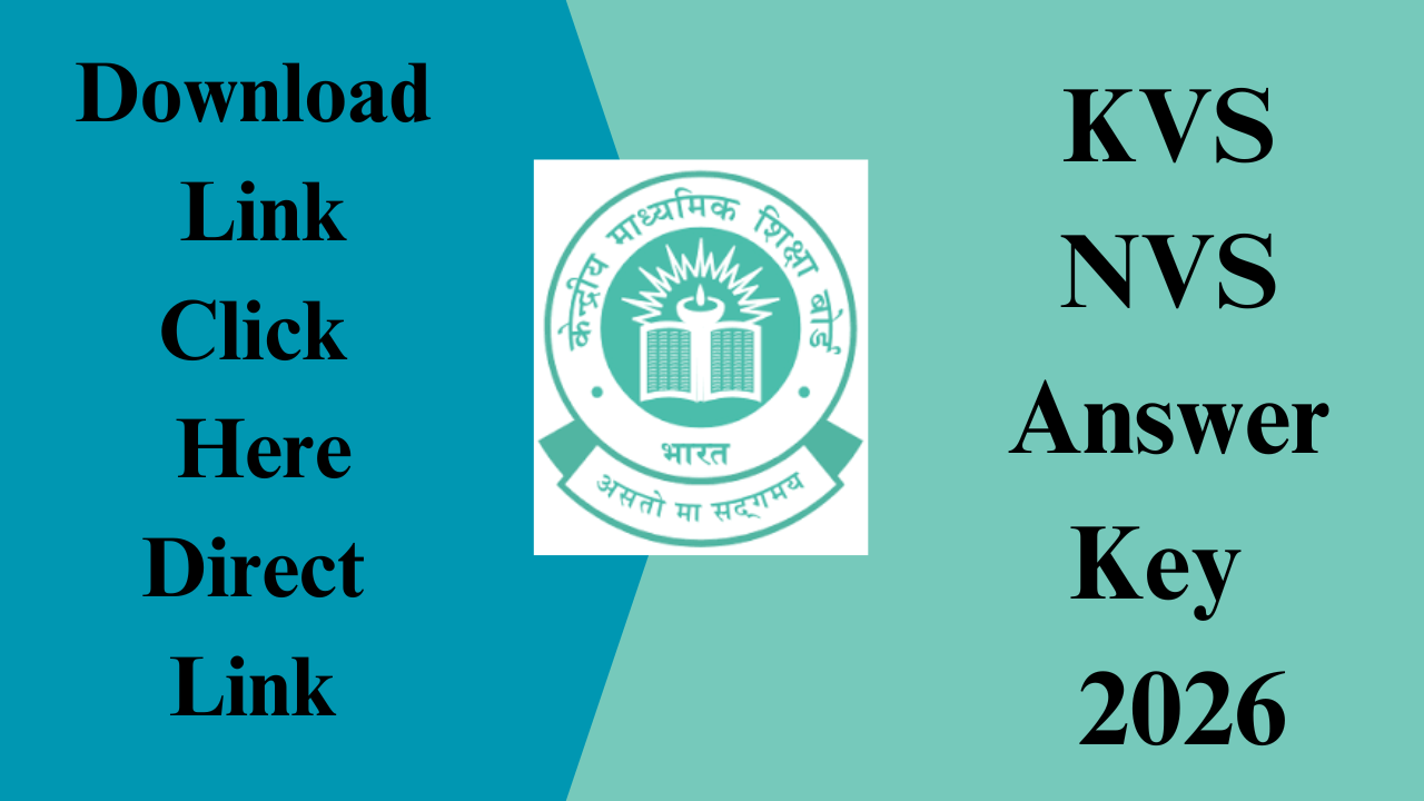KVS NVS Answer Key 2026