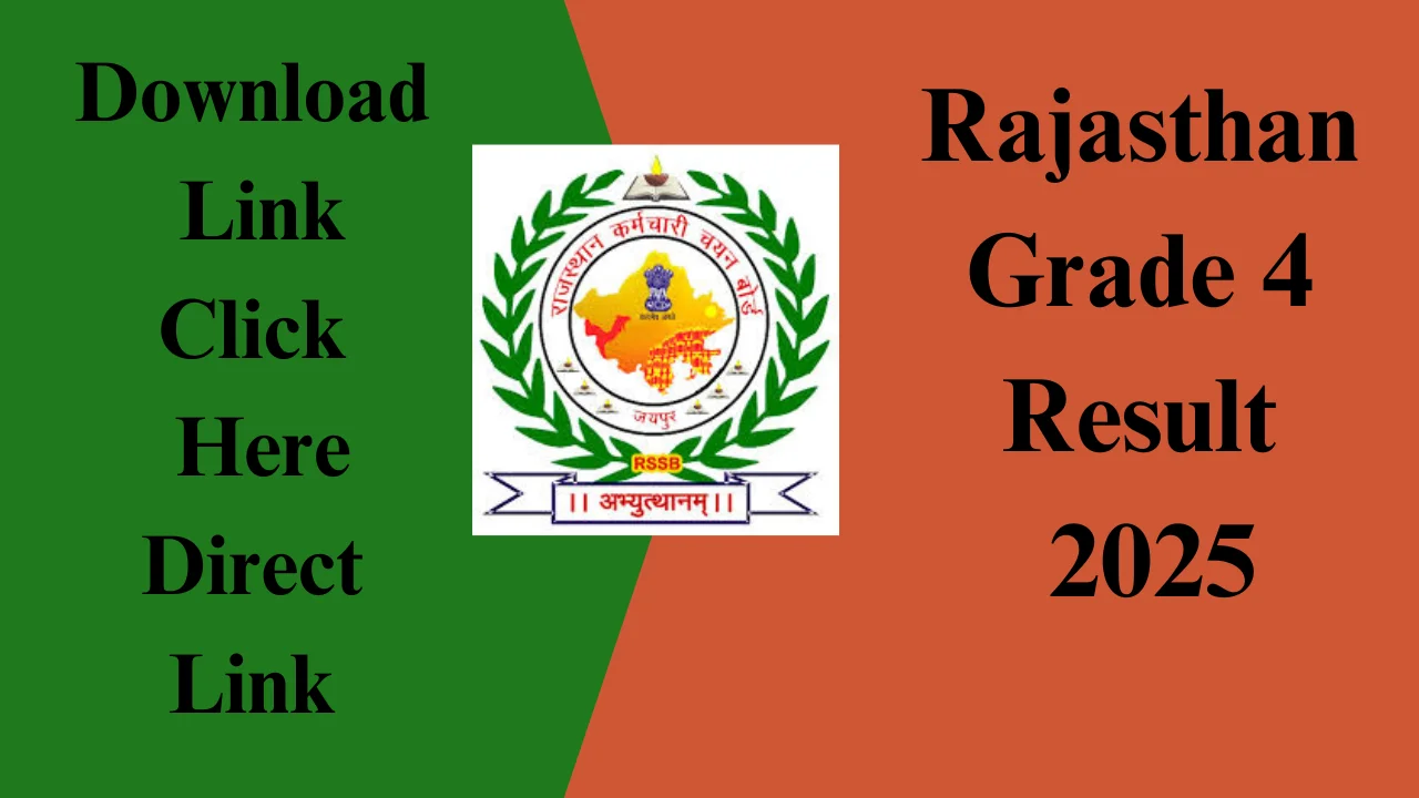 Rajasthan Grade 4 Result 2025